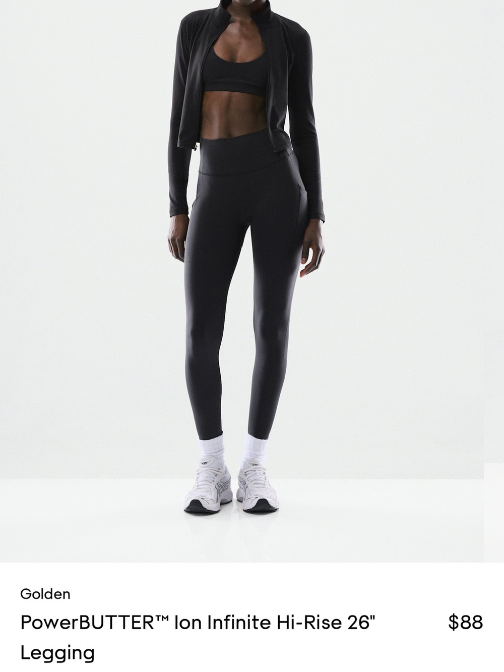 PowerBUTTER™ Ion Infinite Hi-Rise 26" Legging - Black